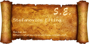 Stefanovics Ellina névjegykártya